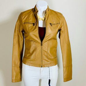 Tan (Faux) Leather Jacket